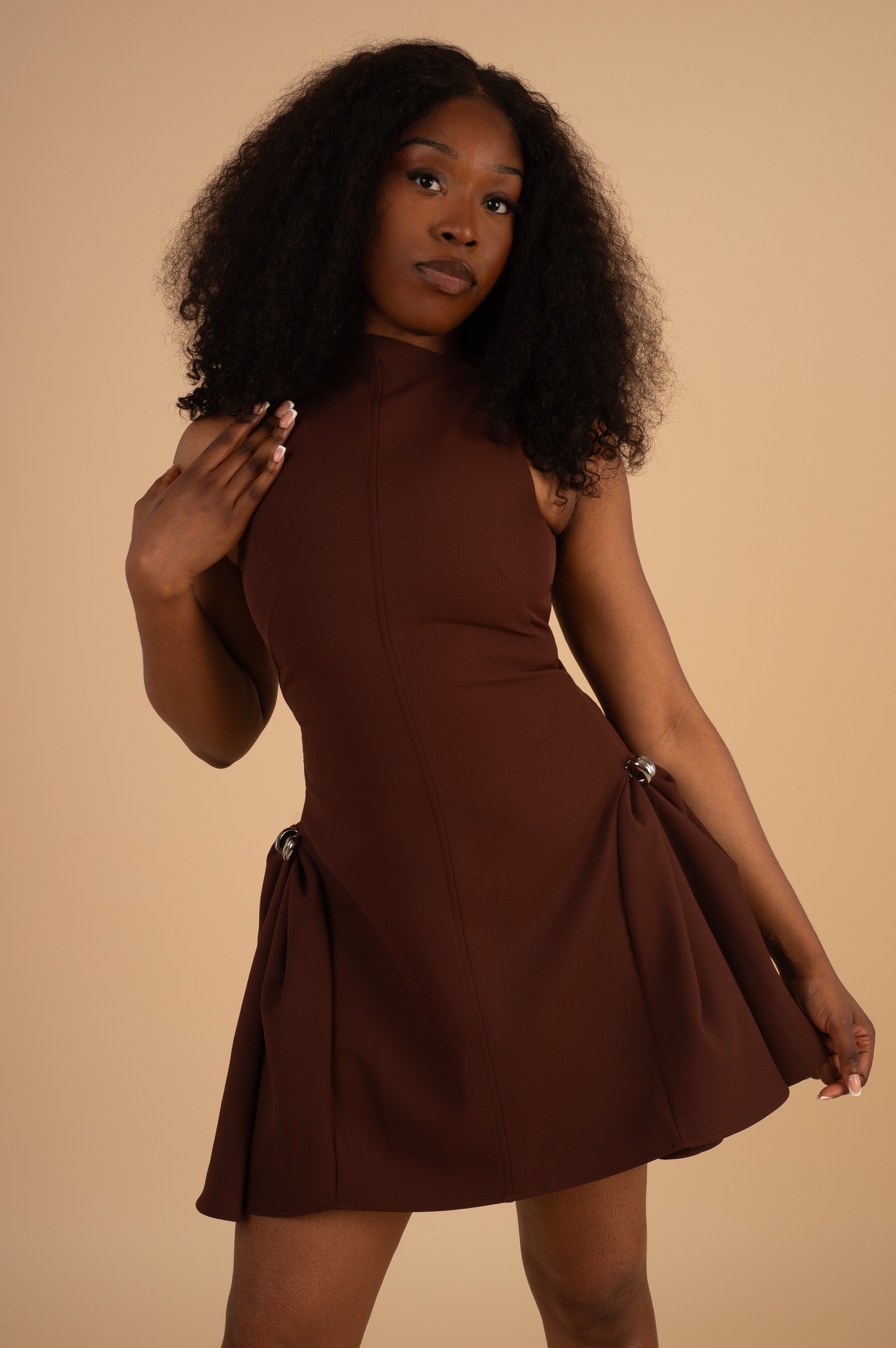 The Architect Mini - Sculpted Flare Dress